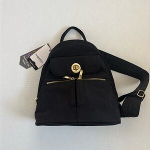 NEW! Baggallini Black Women's Naples Convertible Backpack Crossbody